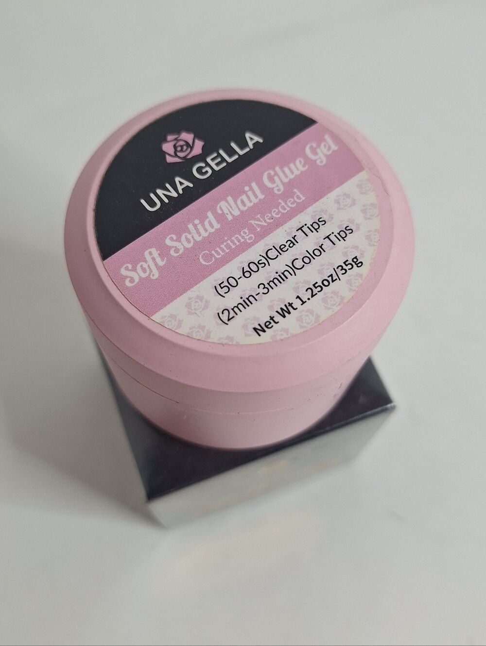 Una Gella Soft Solid Nail Tips Glue Lamp Curing Needed Sculpting Gel Glue Clear